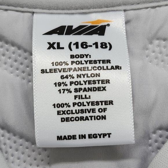 Avia Jacket Womens XL (16-18) Gray Active Performance Quilted Running Full Zip - Picture 4 of 10